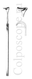Ранорасширитель-крючок хирургический 4-зубый по Волкманну тупой (острый), длина 215 мм