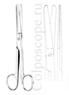 Ножницы тупоконечные по Куперу прямые,  длина 145 мм