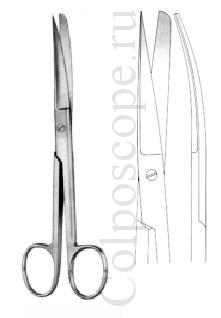 Ножницы с одним острым концом изогнутые длина 145 мм