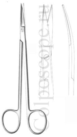Ножницы вертикально-изогнутые остроконечные по Келли длина 160 мм