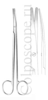 Ножницы по Нельсону-Метценбауму вертикально-изогнутые длина 200 мм