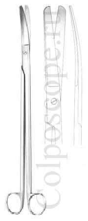 Ножницы вертикально-изогнутые для рассечения мягких тканей и сосудов ректальные, длина 310 мм