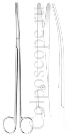 Ножницы вертикально-изогнутые для рассечения мягких тканей и сосудов по Нельсону-Метценбауму, длина 300 мм