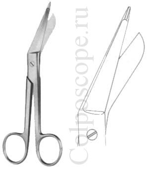 Ножницы для разрезания повязок с пуговкой длина 180 мм