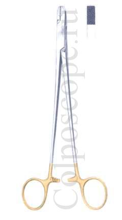 Иглодержатель хирургический для лигатуры и скручивания проволоки с твердосплавными вставками по Зангену, длина 200 мм