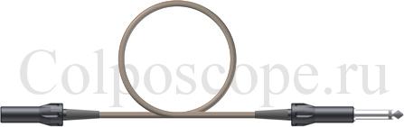 Кабель для подключения монополярного лапароскопического инструмента, монополярных пинцетов с диаметром штекера 4 мм к аппаратам OLYMPUS (длина кабеля 3 м)